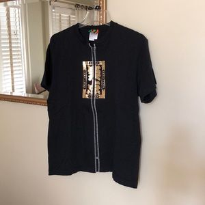 Japanese Zip-Up Black tee-shirt